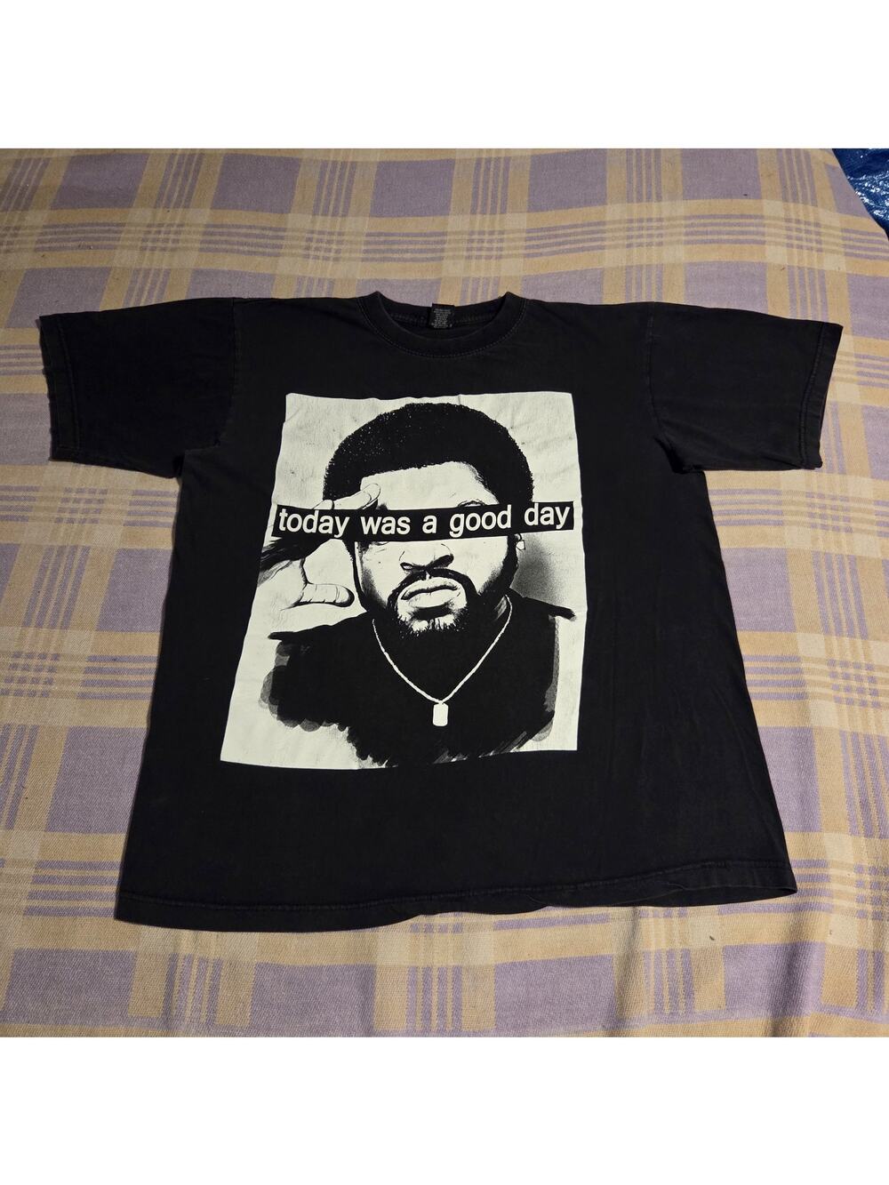 Ice Cube N.W.A Today Was Good Day Photo Print Rap Hiphop T-Shirt XL Black 2000s